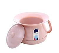 Bed pan, Potty Urinals Urinal Bedpan/Urinal Basin Chamber Pots with Lid Design to/Chamber Pot Prevent Odors from Escaping Portable Toilet(Pink)