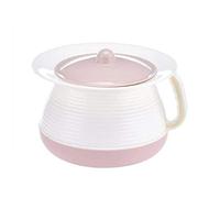 Bed pan, Potty Urinals Urinal Bedpan/Urinal Basin Chamber Pots with Lid Design to/Chamber Pot Prevent Odors from Escaping Portable Toilet(White Pink)