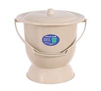 Bed pan, Urinals Spittoon Chamberpot Plastics Bedpan, Urinal Women Urinal Basin,Female Urine Buckets Adults with Lids Urine Pots,Chamber Pot with Lid(Khaki)