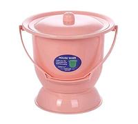 Bed pan, Urinals Spittoon Chamberpot Plastics Bedpan, Urinal Women Urinal Basin,Female Urine Buckets Adults with Lids Urine Pots,Chamber Pot with Lid(Pink)