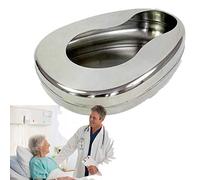 Bed Pan with Lid - Stainless Steel Toilet for Bedridden Care, Ideal for Elderly and Pregnant Women, Durable Design for Adult Use