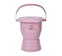 Bed Pans, Chamber Pot with Handle, Bedpan Portable Toilet Urinal Spittoon Potty Pee Bucket for Pregnant Woman Elderly Adults(Pink,27.5cm)