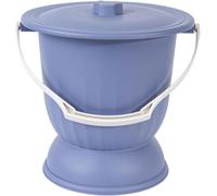 Bed Pans, Portable Chamber Pot with Lid,Spittoon Urine Bucket with Handle Bedside Urinal for The Elderly Pregnant Women's Use(Navy Blue,24.5 * 24.7cm)