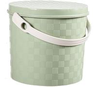 Bed Pans, Thicken Chamber Pot with Lid, Portable Plastic Bucket Potty Storage Stool for Camping Travel Home Car Multipurpose(Light Green,23cm)