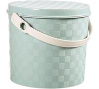 Bed Pans, Thicken Chamber Pot with Lid, Portable Plastic Bucket Potty Storage Stool for Camping Travel Home Car Multipurpose(Light Blue,23cm)