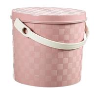 Bed Pans, Thicken Chamber Pot with Lid, Portable Plastic Bucket Potty Storage Stool for Camping Travel Home Car Multipurpose(Light Pink,23cm)