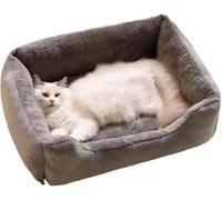 leaderss Bed Pet，Pet Bed Sofa Cat Beds Dog Sofa Soft Pet Square Plush Kennel Warm Thickened Cat Bed Washable Plush Medium Small Dog Bed House Pet Supplies(Grey,70x50cm)