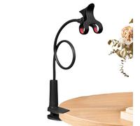 Bed Phone Holder - Flexible Long Arm Phone Mount, Adjustable Gooseneck Mobile Clip | Overhead Cell Stand for Desk, Headboard, Bedside Viewing, Convenient Lazy Bracket for Video Watching Relax