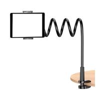 Bed Phone Stand - Bed Phone Holder, Gooseneck Bed Phone Holder, Spiral Base Lazy Mobile Phone Holder, Overhead 360 Degree Rotation Clip with Non-Slip Design Clamp for Impairment on the Kra