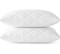 Bed Pillows 2 Pack Soft Hotel Quality Anti Allergy Quilted Luxury Sleeping