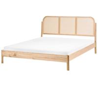 Bed Pine Wood ARCHAIL 160 x 200 cm (EU King Size) Light Brown