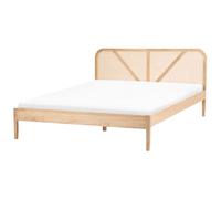 Bed Pine Wood BELLEME 160 x 200 cm (EU King Size) Light Brown