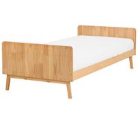 Bed Pine Wood BONNAC 90 x 200 cm (EU Single) Light Brown