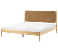 Bed Pine Wood BRUNEMONT 180 x 200 cm (EU Super King) Light Brown