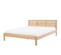 Bed Pine Wood CARNAC 180 x 200 cm (EU Super King) Light Brown