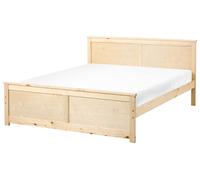 Bed Pine Wood DAUPHIN 140 x 200 cm (EU Double) Light Brown