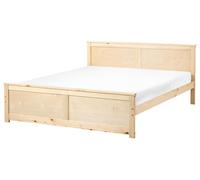 Bed Pine Wood DAUPHIN 160 x 200 cm (EU King Size) Light Brown