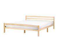 Bed Pine Wood ECHALLON 180 x 200 cm (EU Super King) Light Brown