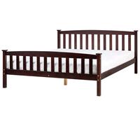 Bed Pine Wood GIVERNY 160 x 200 cm (EU King Size) Dark Brown