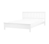 Bed Pine Wood MAYENNE 160 x 200 cm (EU King Size) White