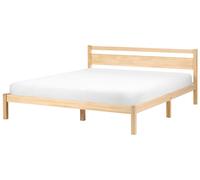 Bed Pine Wood MERCURER 180 x 200 cm (EU Super King) Light Brown