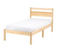 Bed Pine Wood MERCURER 80 x 200 cm (EU Small Single) Light Brown