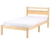 Bed Pine Wood MERCURER 90 x 200 cm (EU Single) Light Brown