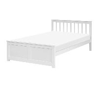 Bed Pine Wood OLENDON 120 x 200 cm (EU Small Double) White