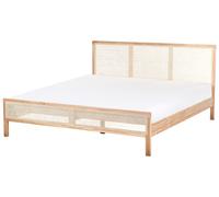 Bed Pine Wood SALERNAS 180 x 200 cm (EU Super King) Light Brown