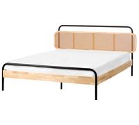 Bed Rattan BOUSSICOURT 160 x 200 cm (EU King Size) Light Brown