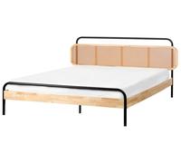 Bed Rattan BOUSSICOURT 180 x 200 cm (EU Super King) Light Brown