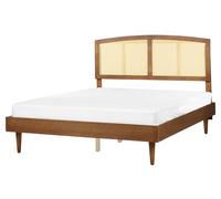 Bed Rattan VARZY 160 x 200 cm (EU King Size) Brown