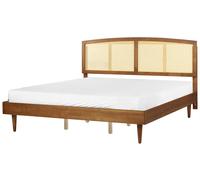 Bed Rattan VARZY 180 x 200 cm (EU Super King) Brown