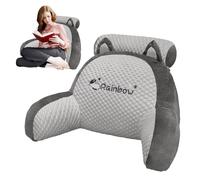 Bed Reading Pillow Soft With Arms - Reading & Rest Pillow For Back Support | Large Ergonomic Support Cushion While Relaxing Gaming Readings Watching TV, Plush Memory Foam Pillows With Armrests