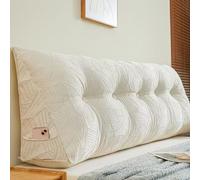 Bed reading pillow, wedge lumbar pillow, triangular reading pillow, headboard backrest, lumbar support pillow,A01,80 * 50 * 20CM