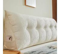 Bed reading pillow, wedge lumbar pillow, triangular reading pillow, headboard backrest, lumbar support pillow,A06,120 * 50 * 20CM