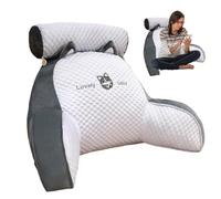 Bed Rest Pillow - Reading Pillow TV Relax Pillow, Memory Foam Back Lumbar Support Cushion, Reading Pillow With Support Arms For Reading/Watching TV/Gaming, Removable And Washable, 70x50cm/60x40cm