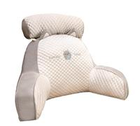 Bed Rest Pillow - Reading Pillow TV Relax Pillow, Memory Foam Back Lumbar Support Cushion, Reading Pillow With Support Arms For Reading/Watching TV/Gaming, Removable And Washable, 70x50cm/60x40cm