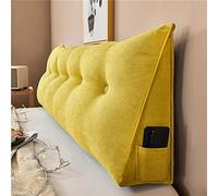 Bed Rest Reading PillowTriangular Lumbar Support with Pocket & Washable Cover180x50x20CM Cozy Backrest for Reading Relaxing & Comfort