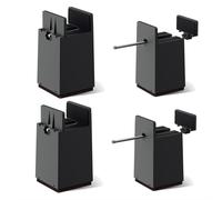 Bed Risers, 4 Inch Adjustable Desk Riser Blocks with Screw Clamp Pack Heavy Duty Chair Raisers Fits 0-2 Widths