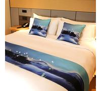 Bed Runner Satin Bed Runners Simplicity Bed Spread Silky Fabric Bed Flag Home Hotel Decor Bed Towel Covers Bed Scarf (Color : 11, Size : 50x210cm 1pcs)