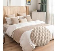 Bed Runner Super King Size Solid Bed End Towel Bed Scarves Bedroom Bed Throw Simple Bedding Protection for Hotel Wedding Room