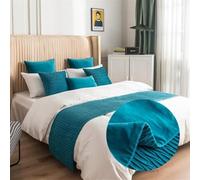 Bed Runner Super King Size Solid Bed End Towel Bed Scarves Bedroom Bed Throw Simple Bedding Protection for Hotel Wedding Room