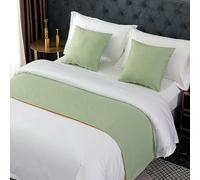 Bed Runner, Twin, Queen, King, Modern Light Luxury Hotel Bed End Scarf For King Size Bed Solid Color Smooth Comfort Bed Runners & Scarves(Green,50 * 210cm for 150cm Bed)
