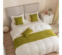 Bed Runners Double King Size, Nordic Velvet Diamond Thickened Double-sided Design for Foot of Bed, Ideal for Hotels, Guesthouses, and Weddings