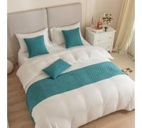 Bed Runners Double King Size, Nordic Velvet Diamond Thickened Double-sided Design for Foot of Bed, Ideal for Hotels, Guesthouses, and Weddings