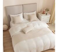 Bed Runners Double King Size, Nordic Velvet Diamond Thickened Double-sided Design for Foot of Bed, Ideal for Hotels, Guesthouses, and Weddings