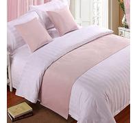 Bed Runners Single Soft Velvet Decor Bedding Cover Pink Luxury Bedspread Bed Runners for Foot of Bed Bed Scarf Bed End Towel for Hotel Bedroom Wedding Room, 180x50cm