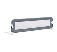 vidaXL Toddler Safety Bed Rail Grey 180x42cm Polyester Kids Nursery Rails