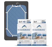 BED SCRUNCHIE Sheet Holder Straps - Heavy Duty Gripper Clips - Strengthened Parachute Cord - 360 Degree Bed Sheet Tightener (2 Pack)